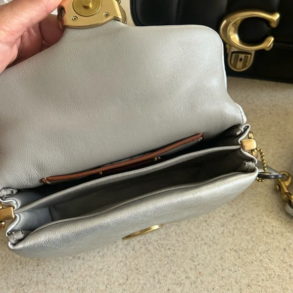 Coach Pillow Tabby Mini in Silver - Picture 2 of 8
